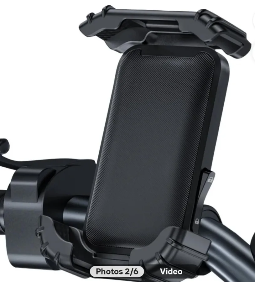 Phone support for motor bikes and bicycles